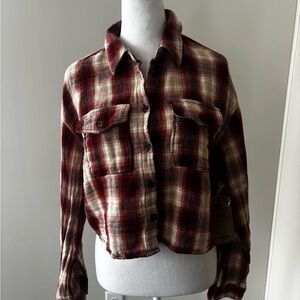 Ci Sono Plaid Collection Shirt in Red and Cream
